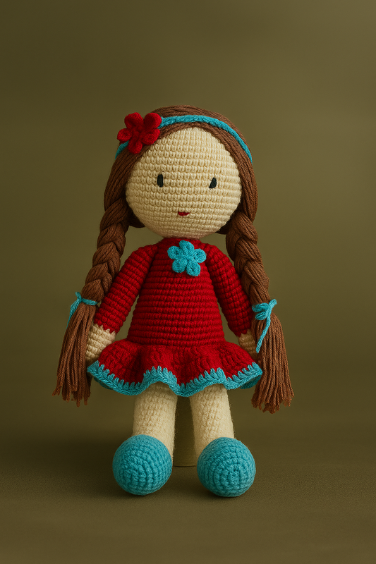 Handmade Crochet Doll- 35 cm