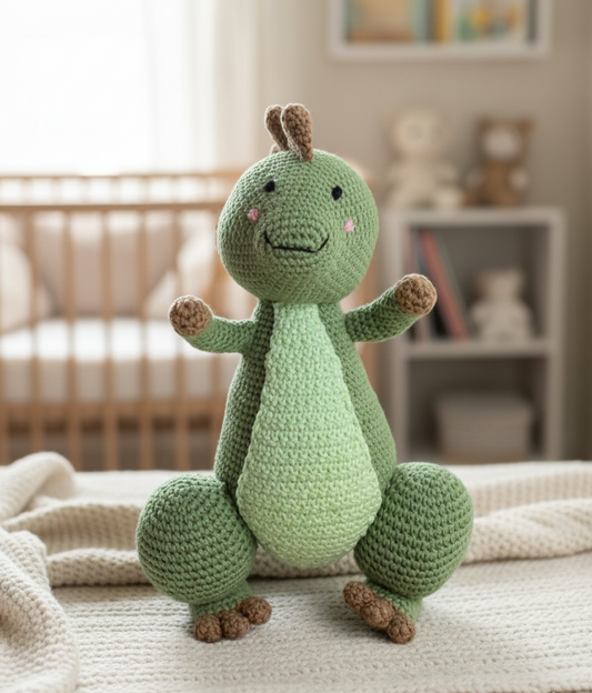 Handmade Crochet Dinosaur Soft Toy - 25 cm