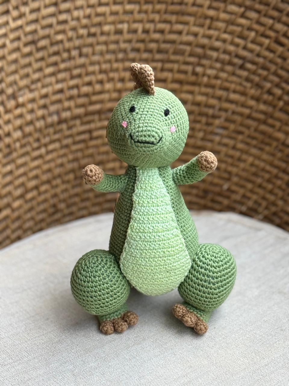 Handmade Crochet Dinosaur Soft Toy - 25 cm