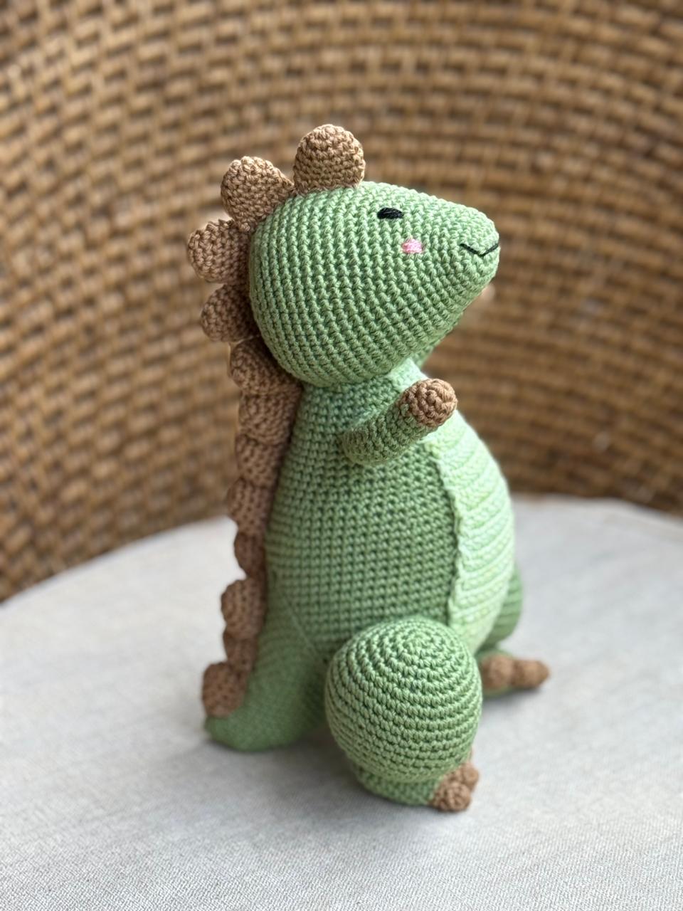 Handmade Crochet Dinosaur Soft Toy - 25 cm
