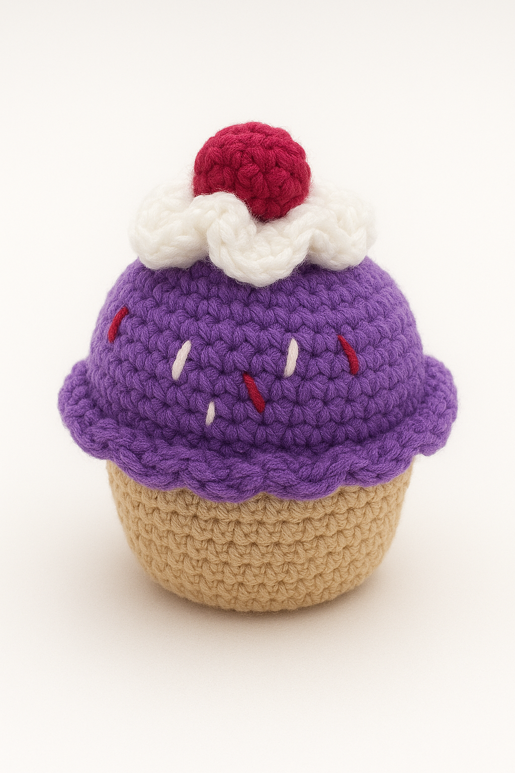 Handmade Crochet Cupcake - 10 cm