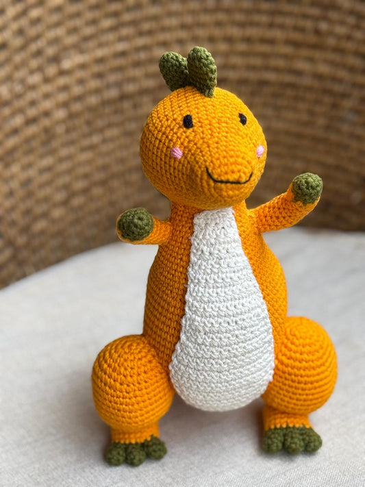 Handmade Crochet Dinosaur Soft Toy - 25 cm