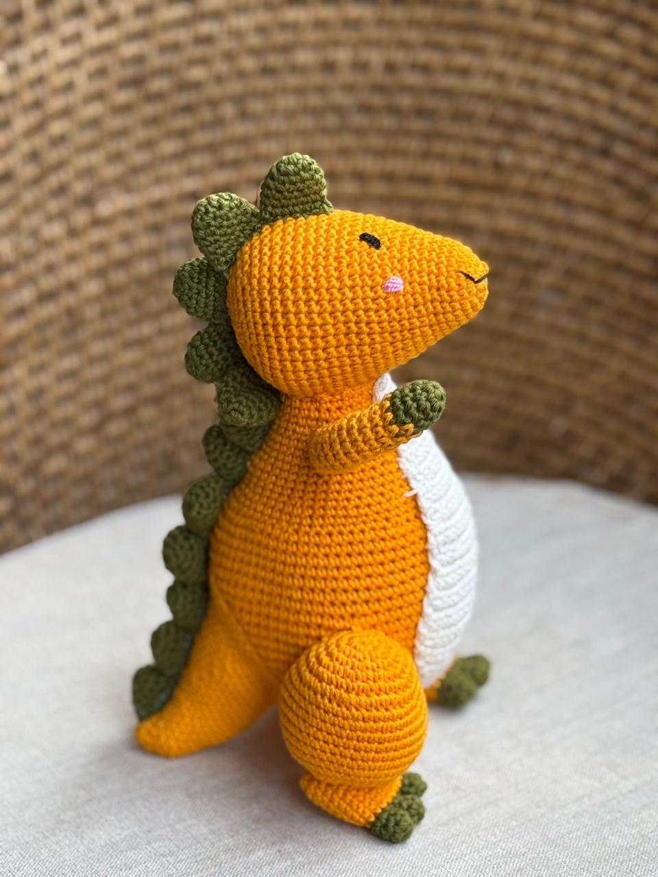Handmade Crochet Dinosaur Soft Toy - 25 cm