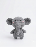 Handmade Crochet Elephant Animal Companion | Pocket-Sized Amigurumi Gift for Kids, Collectors & Loved Ones | Sustainable & Eco-Friendly | Pocket Pals – Auli the Elephant 10 cm