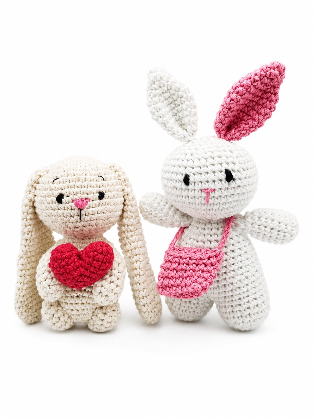 Double Luck Bundle ~ Little Souls Special Edition | Lumi & Lovey Handmade Crochet Bunny Gift Set | Keepsake Companions (Pack of 2)