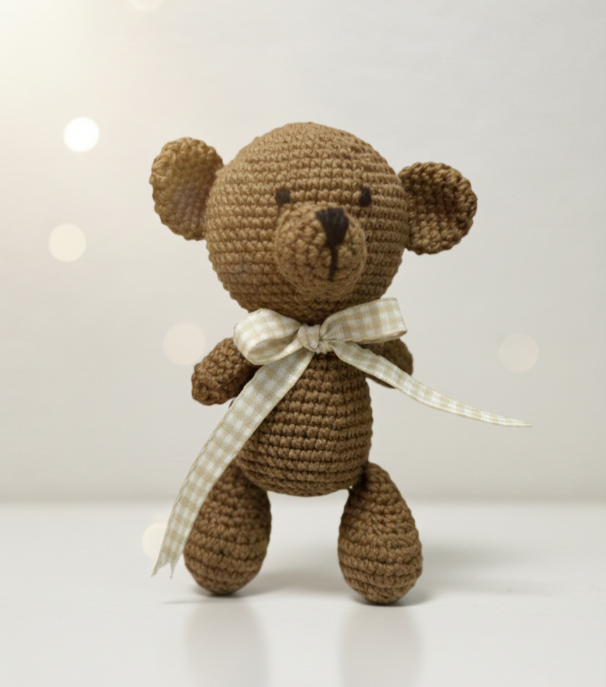 MynaMo Toffee The Teddy – Handmade Crochet Toy | Little Souls Collection - 15m