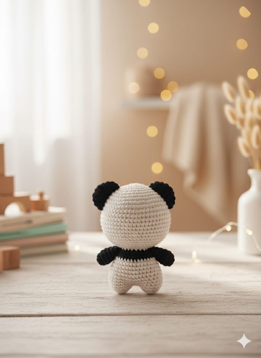Handmade Crocheted Panda - 15 cm