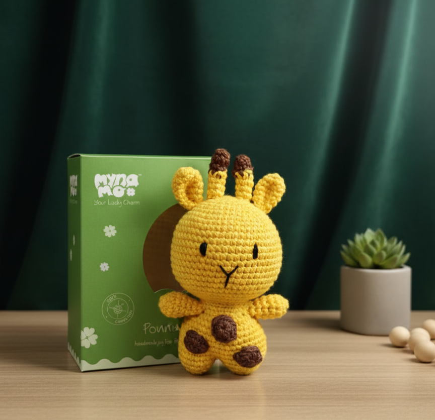 Handmade Crochet Giraffe -15 cm