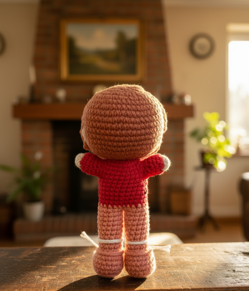 Handmade Crochet Pocket Boy Doll- 14 cm