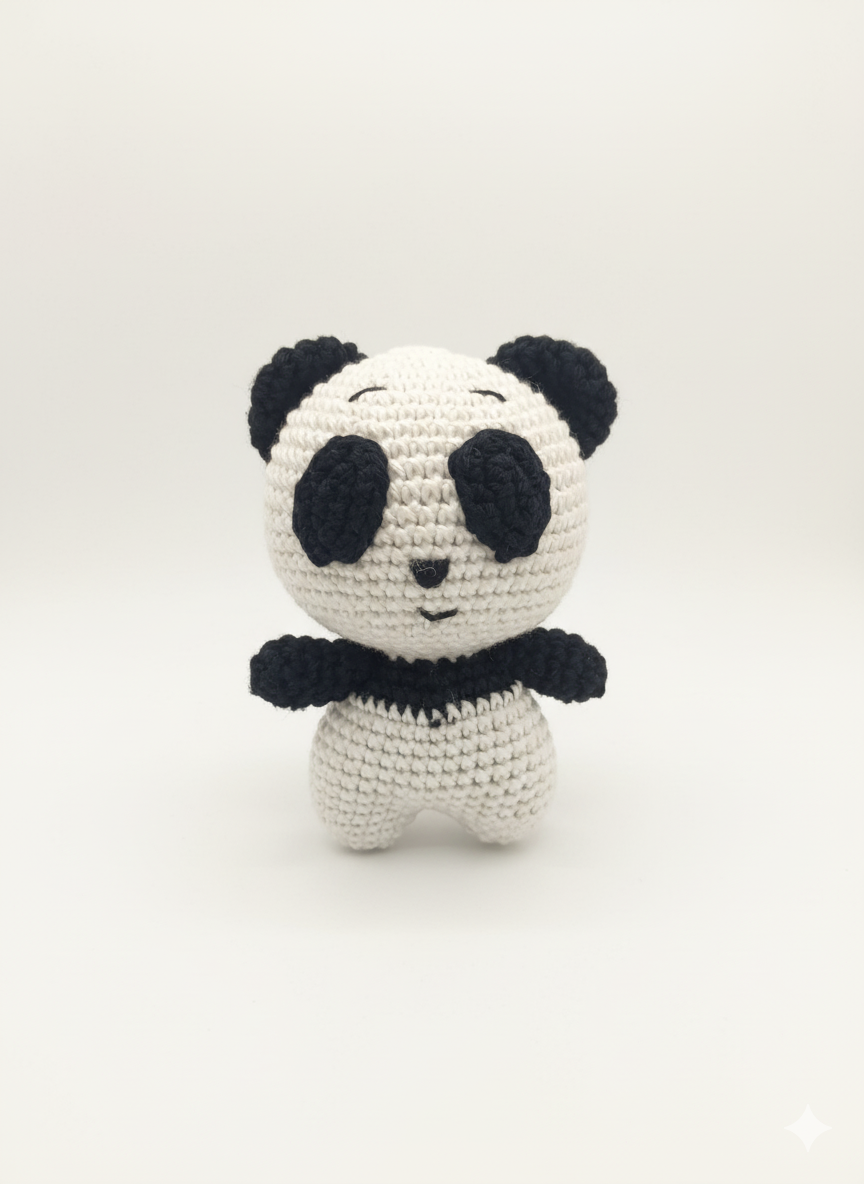 Handmade Crocheted Panda - 15 cm