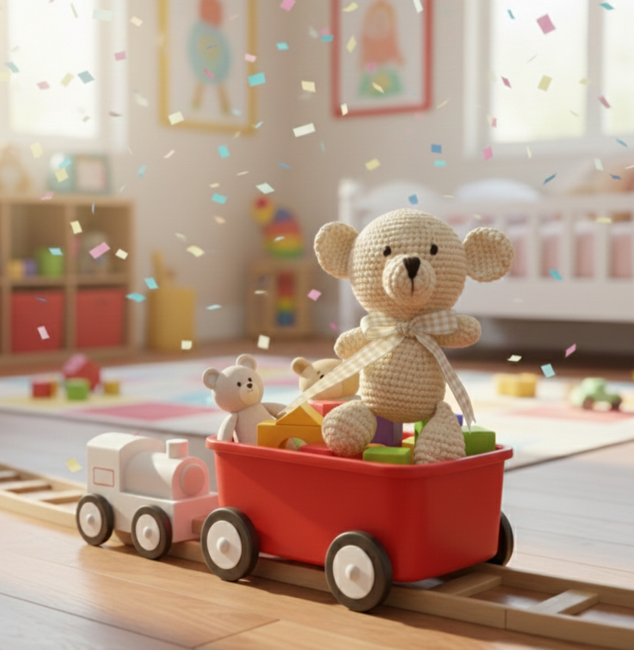 MynaMo Toffee The Teddy – Handmade Crochet Toy | Little Souls Collection - 15m