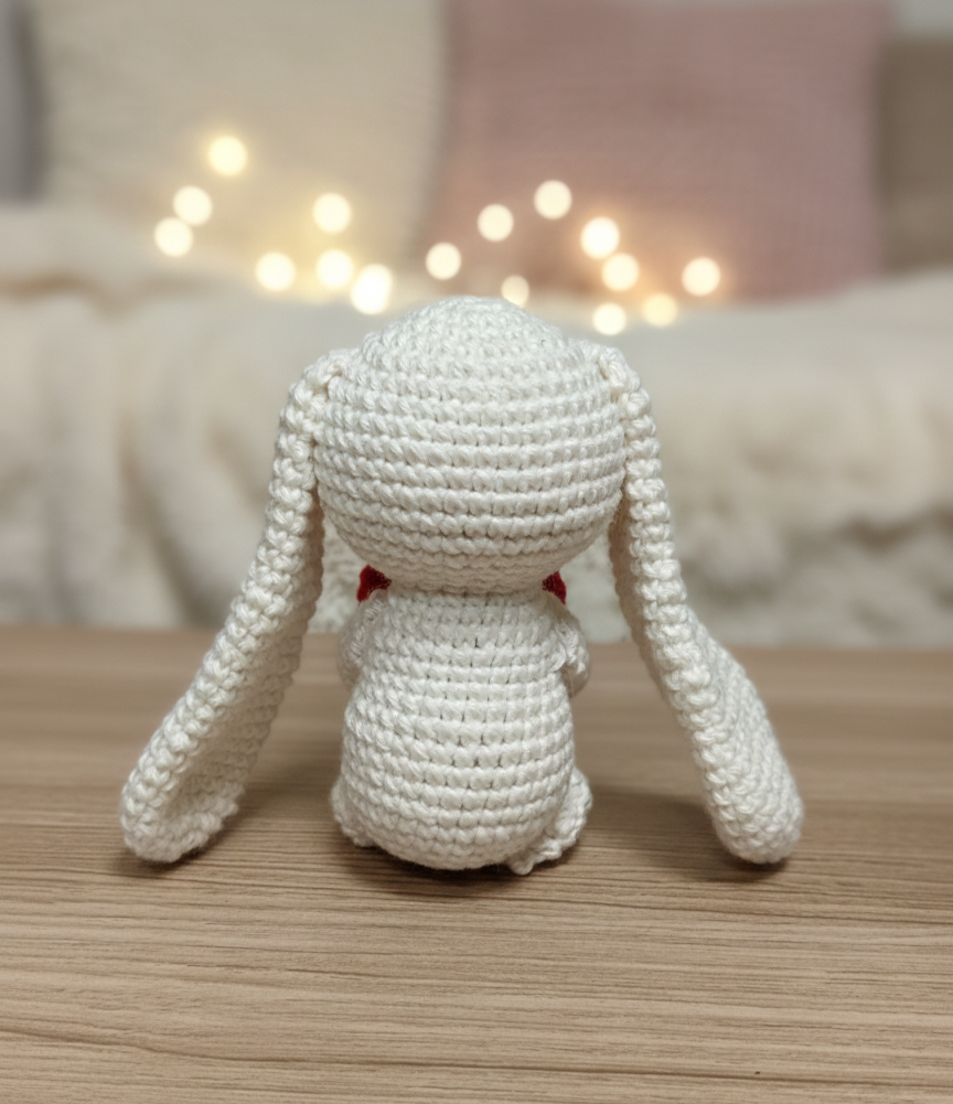 MynaMo Little Souls Handmade Crochet Bunny with Heart