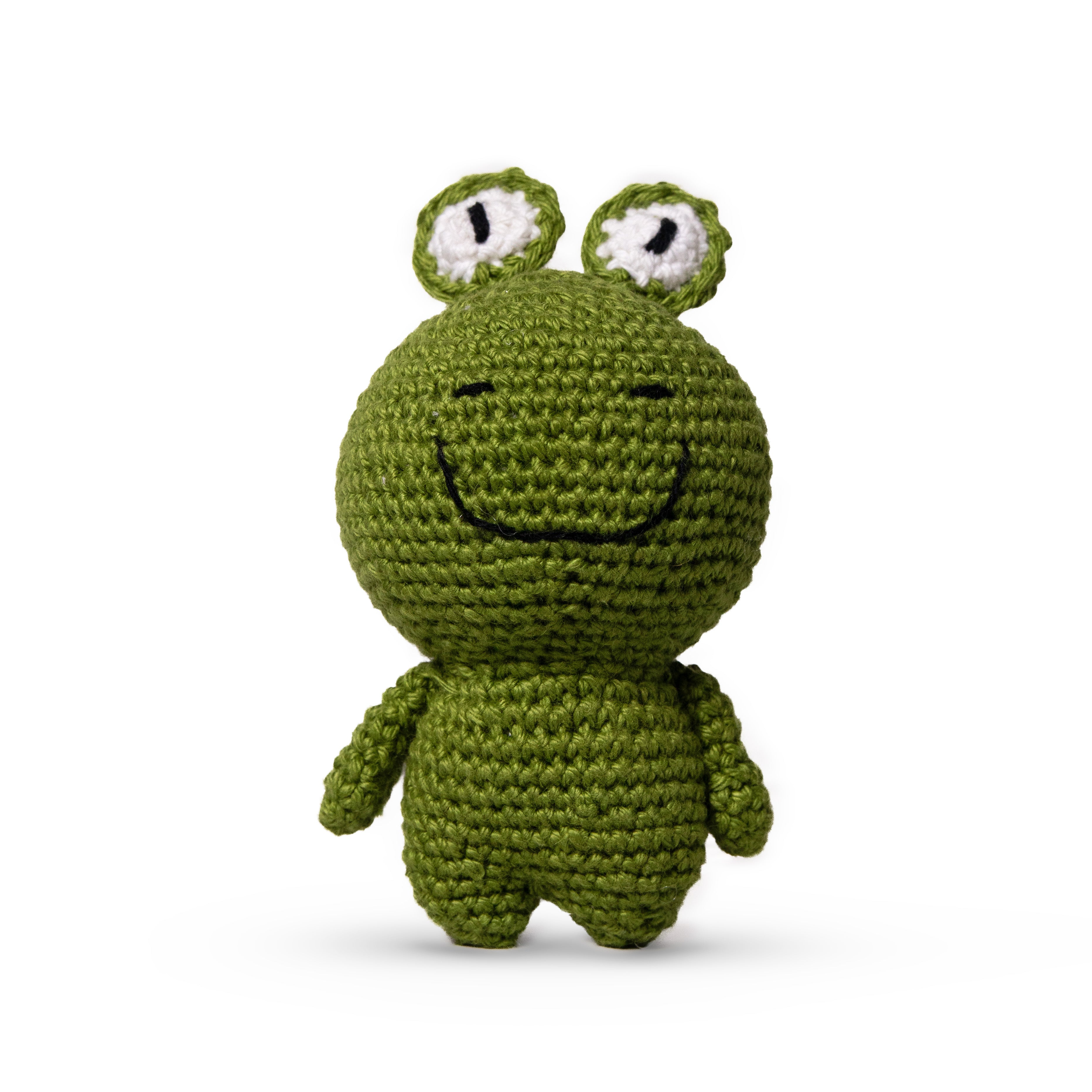 Handmade Crochet Frog Animal Companion | Pocket-Sized Amigurumi Gift for Kids, Collectors & Loved Ones | Sustainable & Eco-Friendly | Pocket Pals – Zuzu the Frog 12 cm