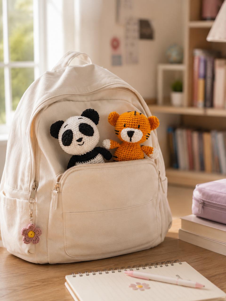 Handmade Crochet Amigurumi Soft Toys Combo – Coco the Panda & Togo the Tiger | Thoughtful Gift for Every Occasion