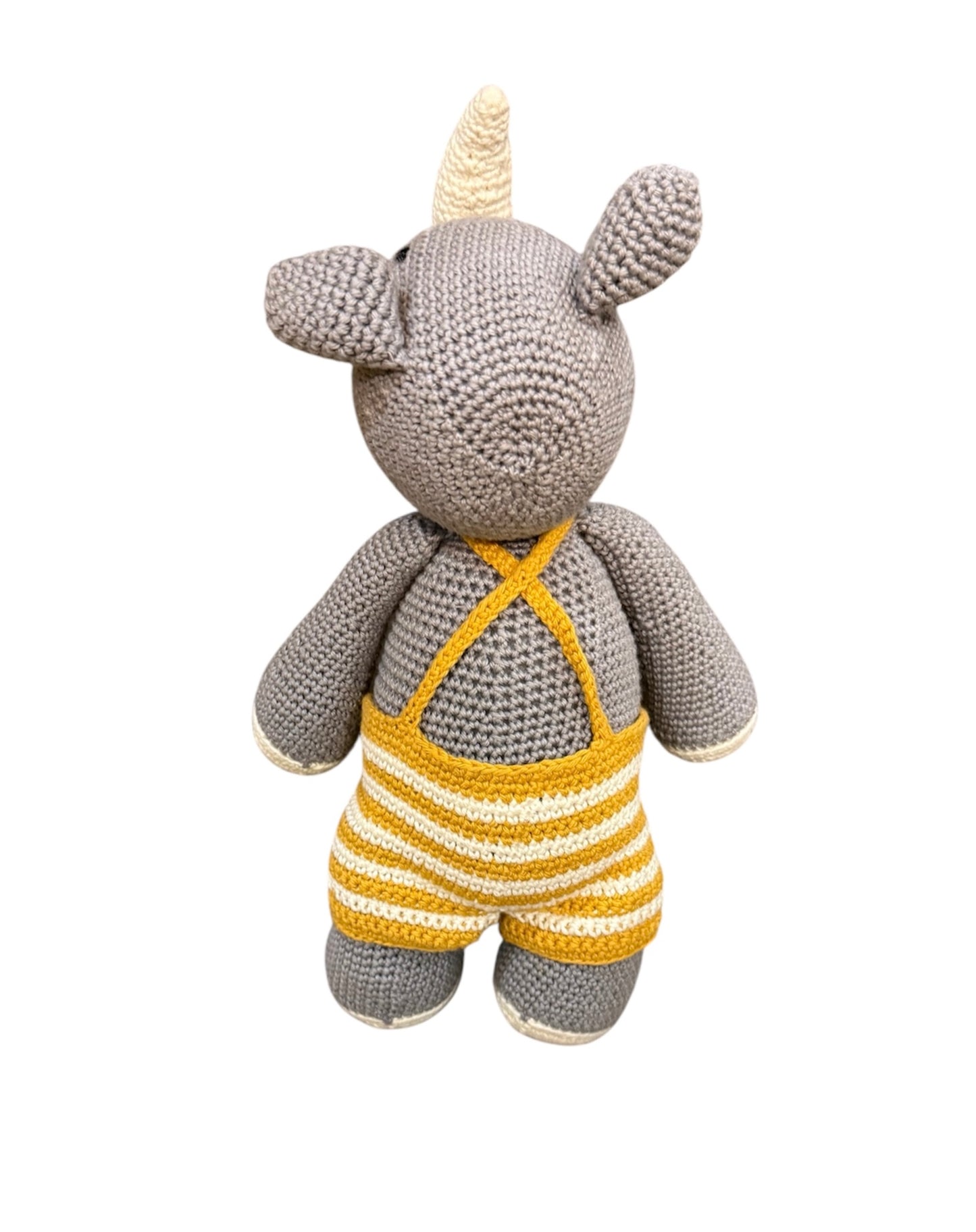 Handmade Crochet Rhino Soft Toy - 30 cm